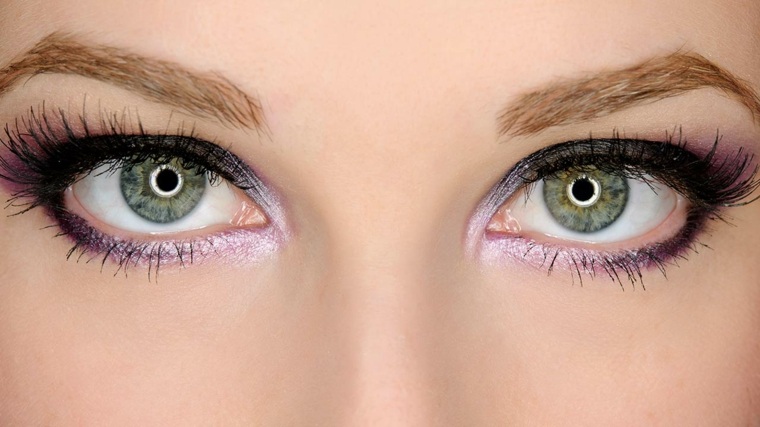 lila zöld szem smink