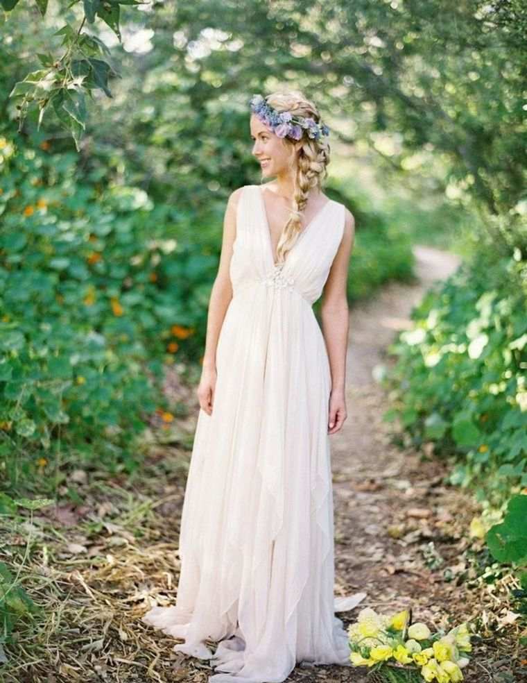 prašmatni bohemiška vestuvinė suknelė-vestuvių-ilgo stiliaus-boho-hipių idėja
