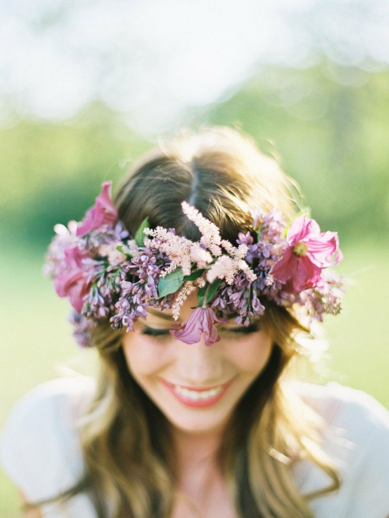 bohemian chic wedding ghirlanda-fiori-idea-matrimonio-acconciatura-accessorio