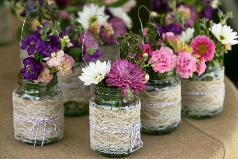 matrimonio con bouquet rustico