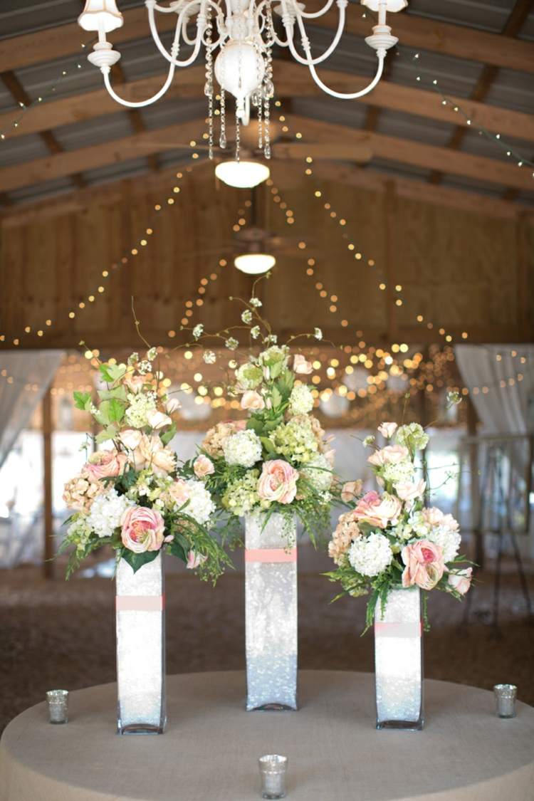 rusztikus esküvői dekorációs virágok