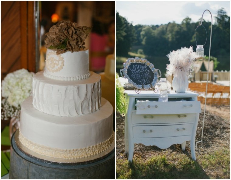 idee per decorare la torta nuziale chic e country