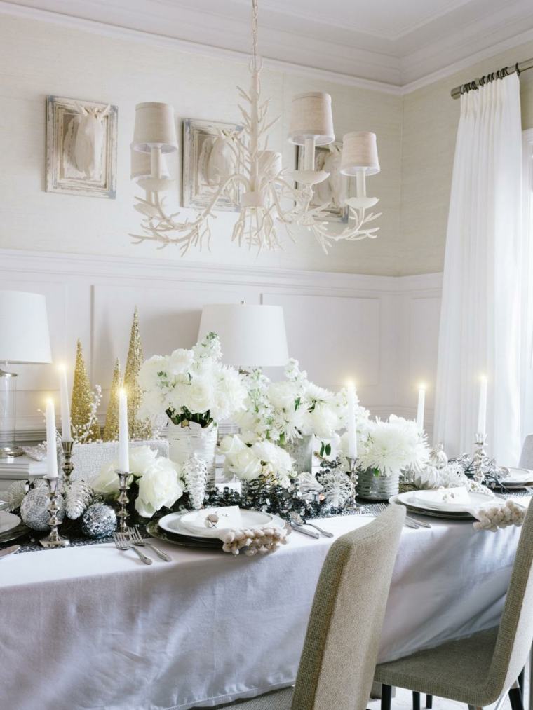 decorazione della tavola di nozze bianca come la neve