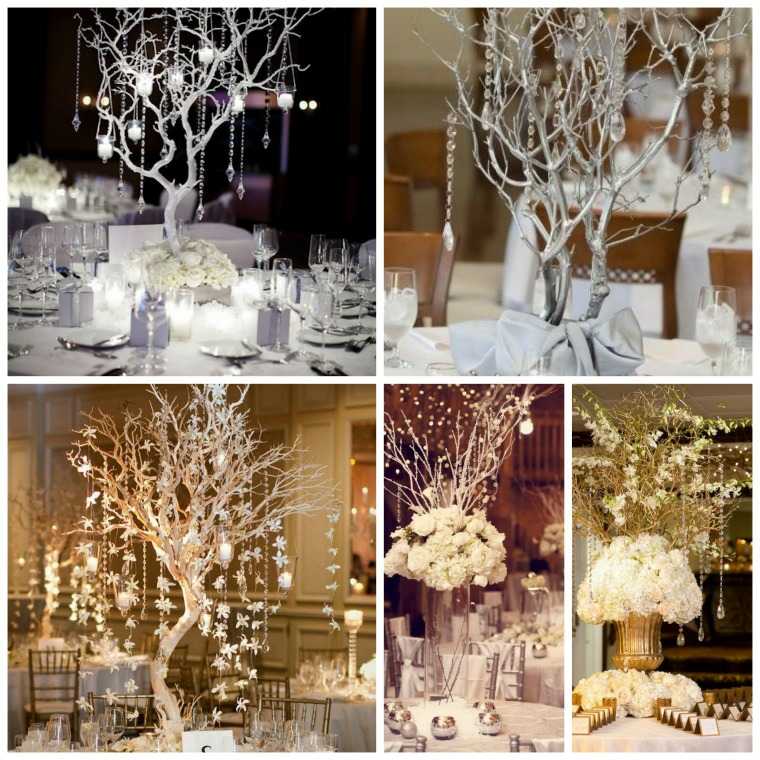 splendida decorazione per matrimoni invernali in bianco ghiaccio