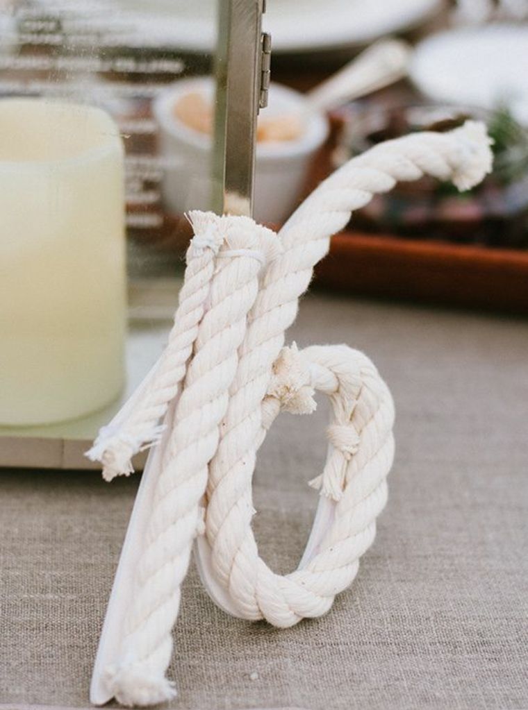 vestuvių tema jūra-stalas-virvė