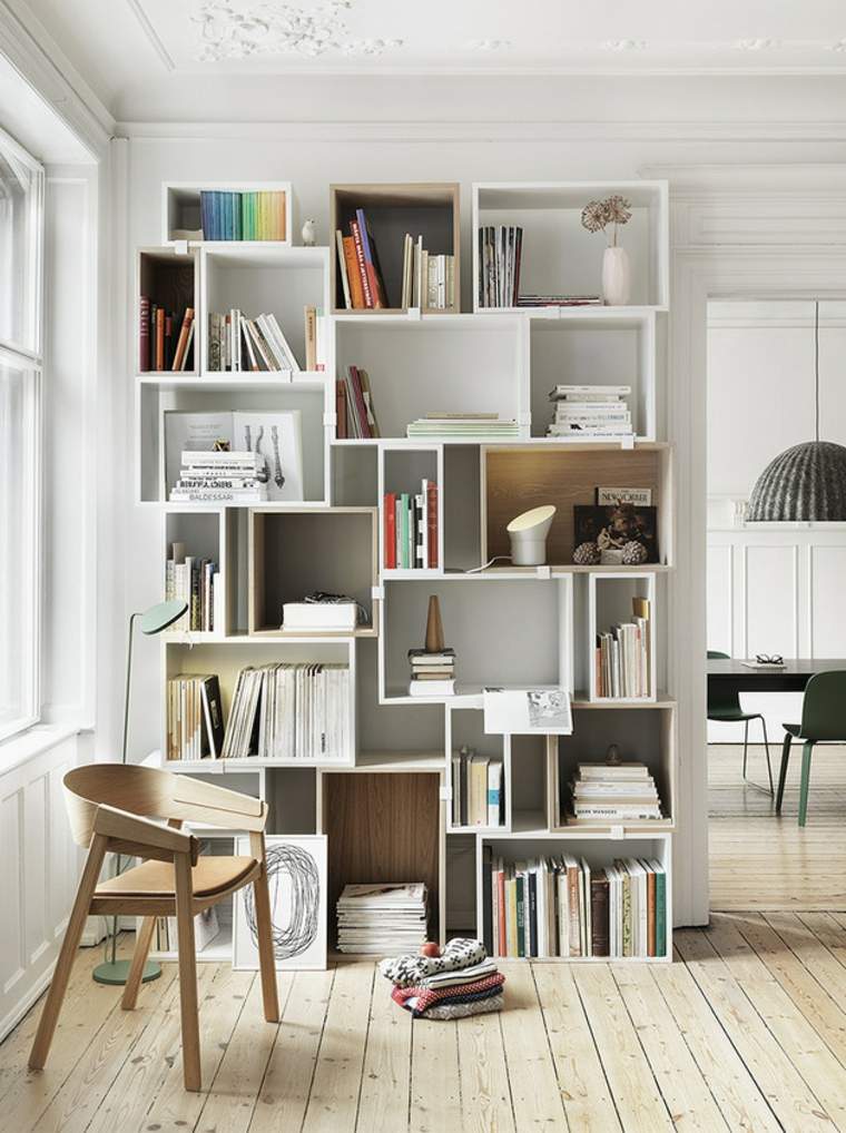 natūralios medžiagos dizainas medinė knygų spinta kėdės išdėstymas medinė parketo knygų spinta