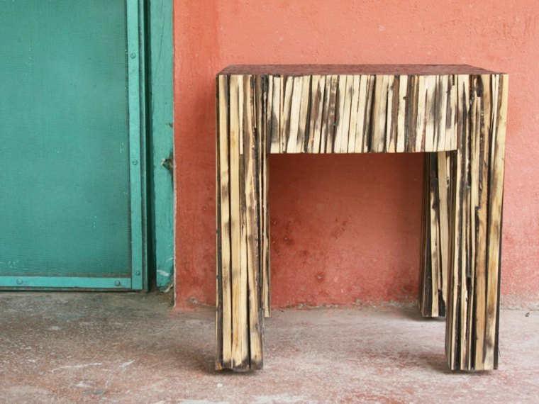 perdirbto medžio bambuko stalo baldų dizaino idėja žaliųjų medžiagų kavos staliukas