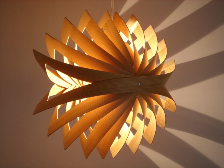„pasidaryk pats“ medinis šviestuvas šiuolaikinio interjero dizaino idėja