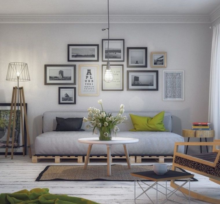 medinių padėklų baldų sofos planas ant padėklų platformos deko svetainės tendencija