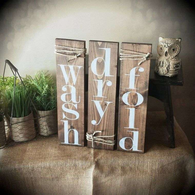 deco fare con i pallet lettere decorazione recup idee deco murale poco costoso