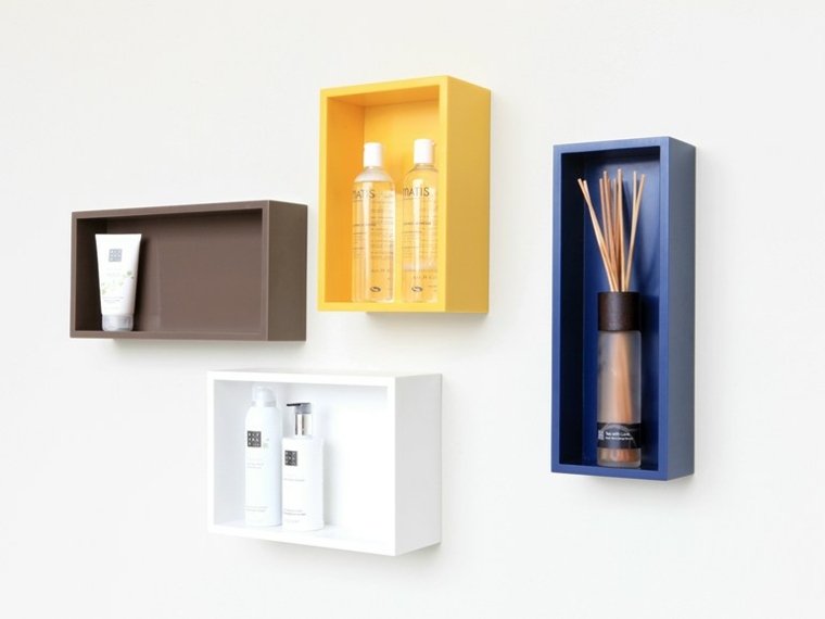 dizajn kupaonskog namještaja trendi drvene police za odlaganje