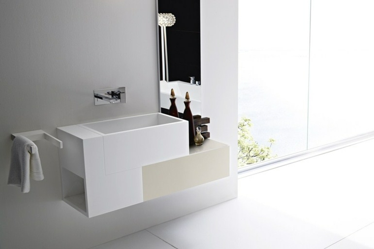 Idea mobile bagno moderno design sospeso in legno