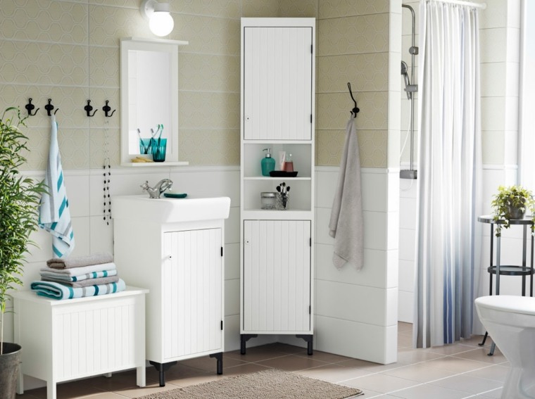 mobile bagno ikea bianco-parete-freddo-colore-pallido