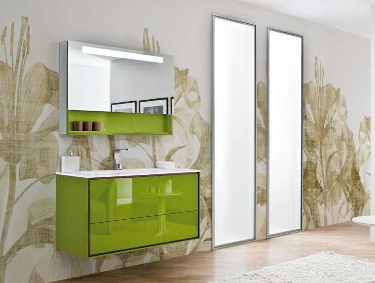 mobile bagno ikea verde chiaro lucido