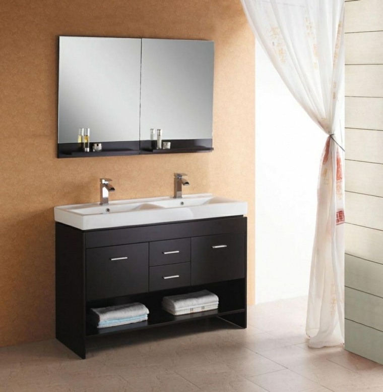 mobile bagno ikea piccolo legno nero doppio lavabo