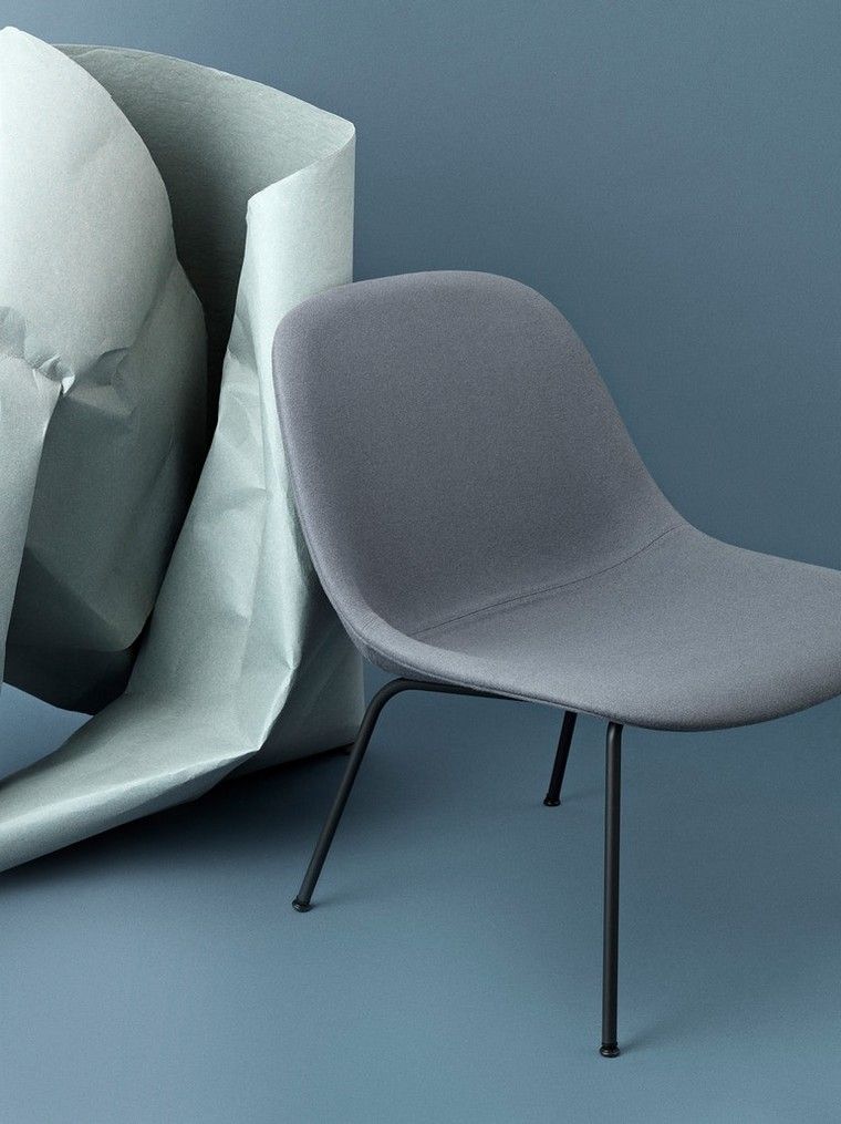 Mobili da soggiorno alla moda 2019 sedia di design grigia