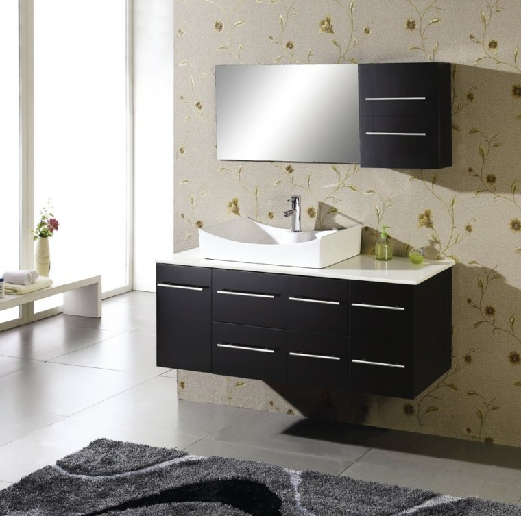 modern függő fürdőszobai szekrény