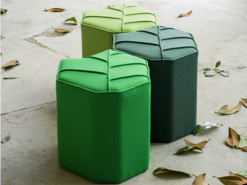 interior design sgabello in pelle verde design di Nico