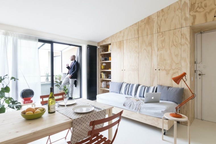 mini design stúdió kis lakás nappali ötletének megszervezésére