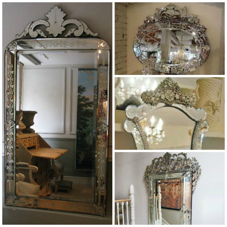 nuostabūs ištaigingi didingi Venecijos veidrodžiai