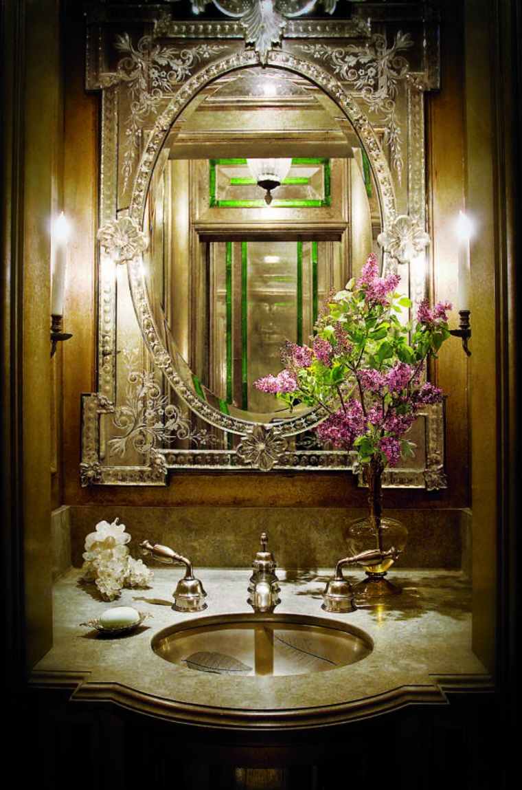 Išskirtinis senovinis Venecijos vonios veidrodis