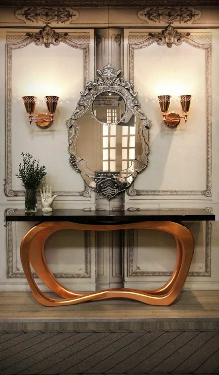 Venecijos veidrodis seno interjero modernus dizainas