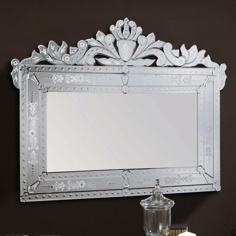 Venecijos veidrodis su horizontaliu sidabro stiklu