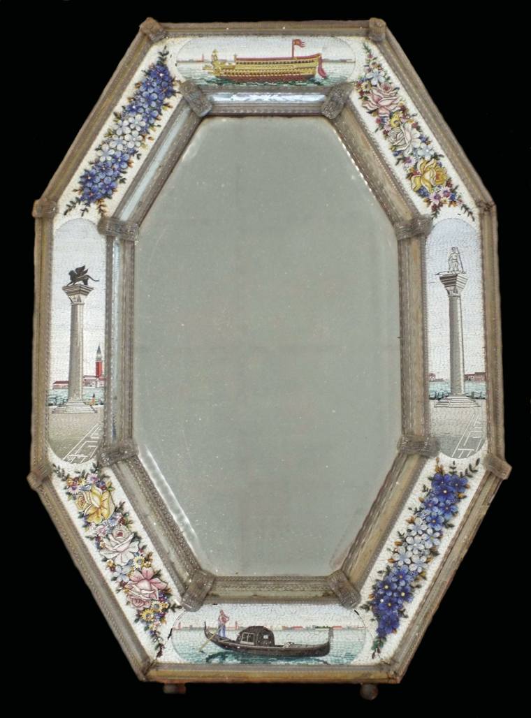 aštuonkampiai Venecijos veidrodiniai mozaikos kraštai