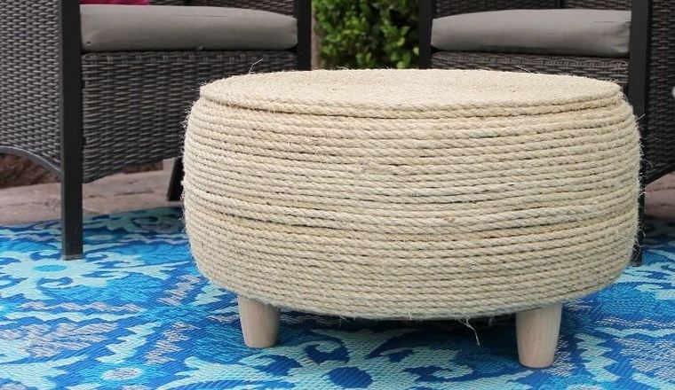 jeftine ideje za vrtni namještaj diy stolić za kavu pouf