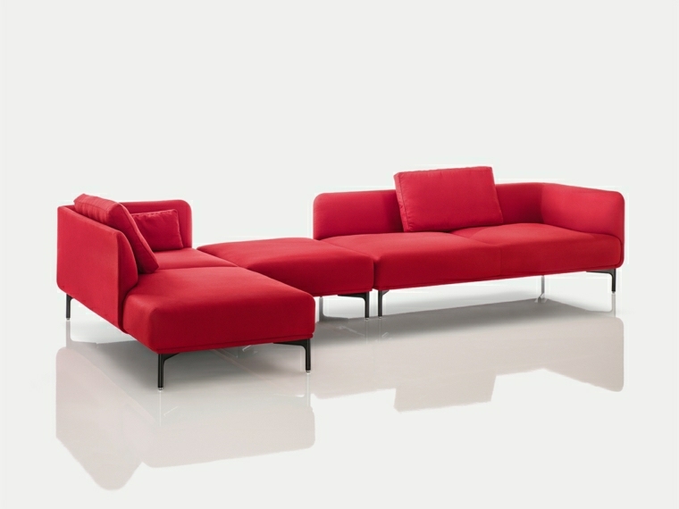 dizajnerski namještaj crvene sofe ukras dnevnog boravka