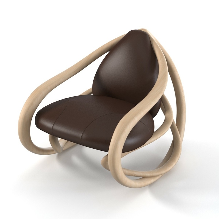 medinės kėdės moderniam svetainės interjero dizainui