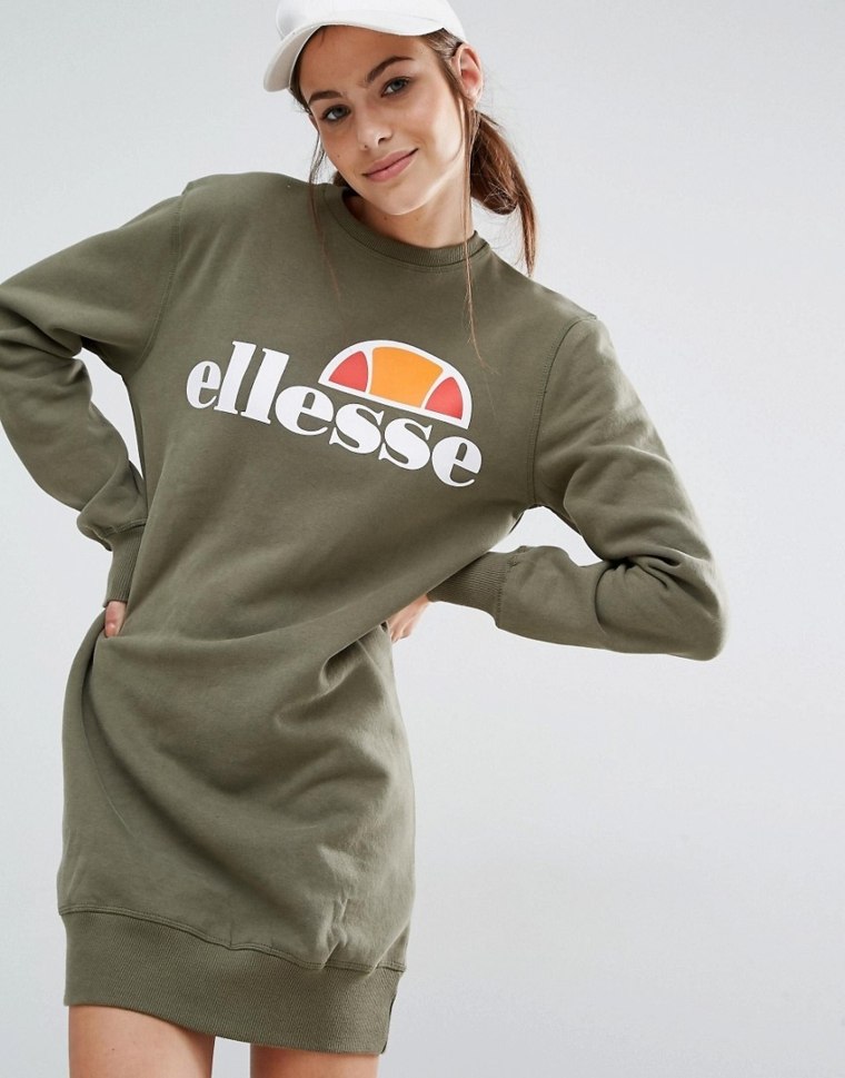 moterų suknelės mados tendencija modernus „Ellesse“ suknelės megztinis