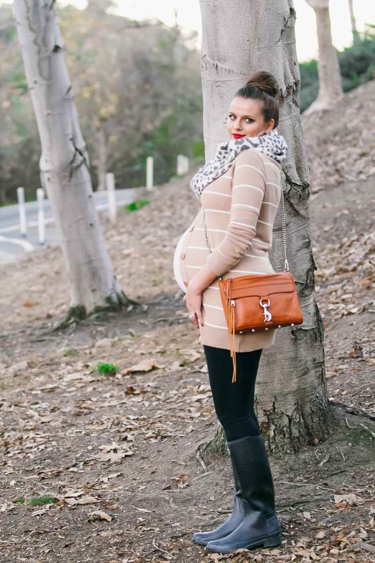 zimska moda trudnica modna ideja zima