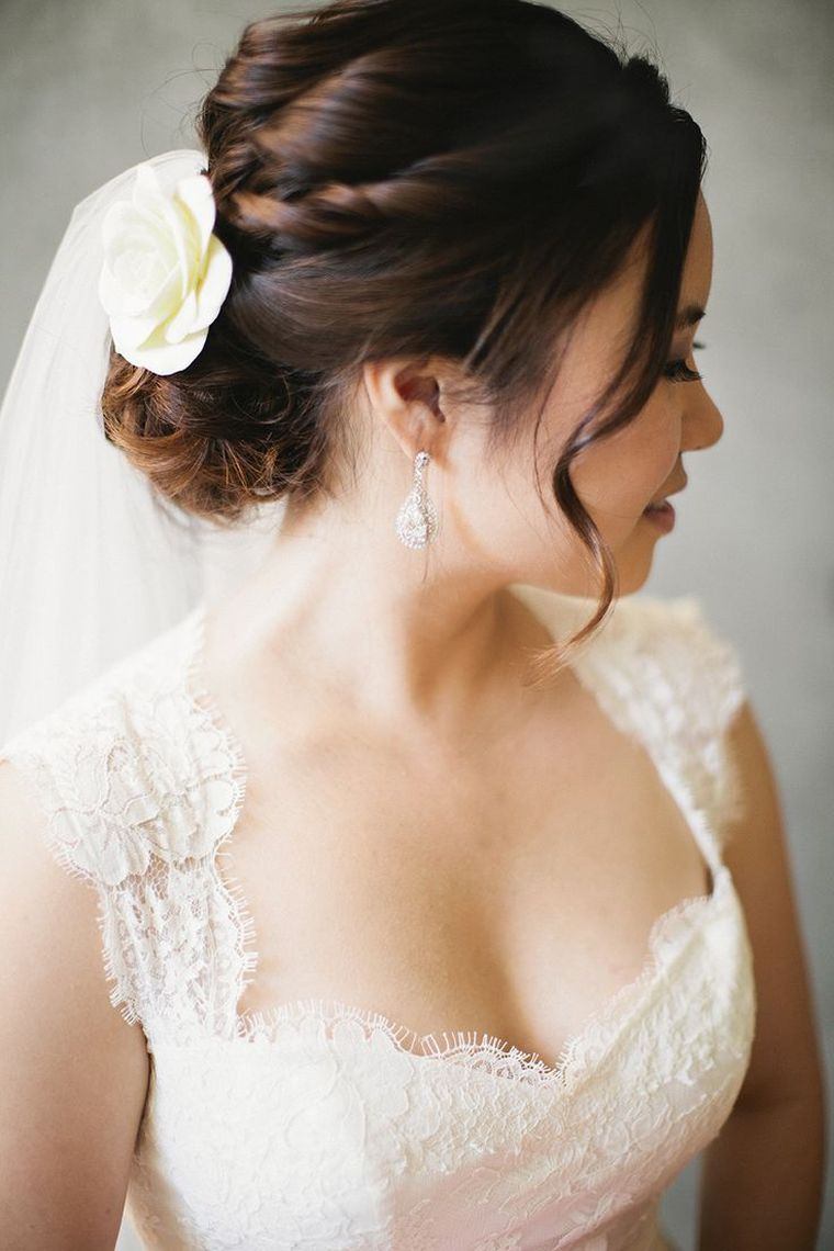 acconciature da sposa per capelli castani