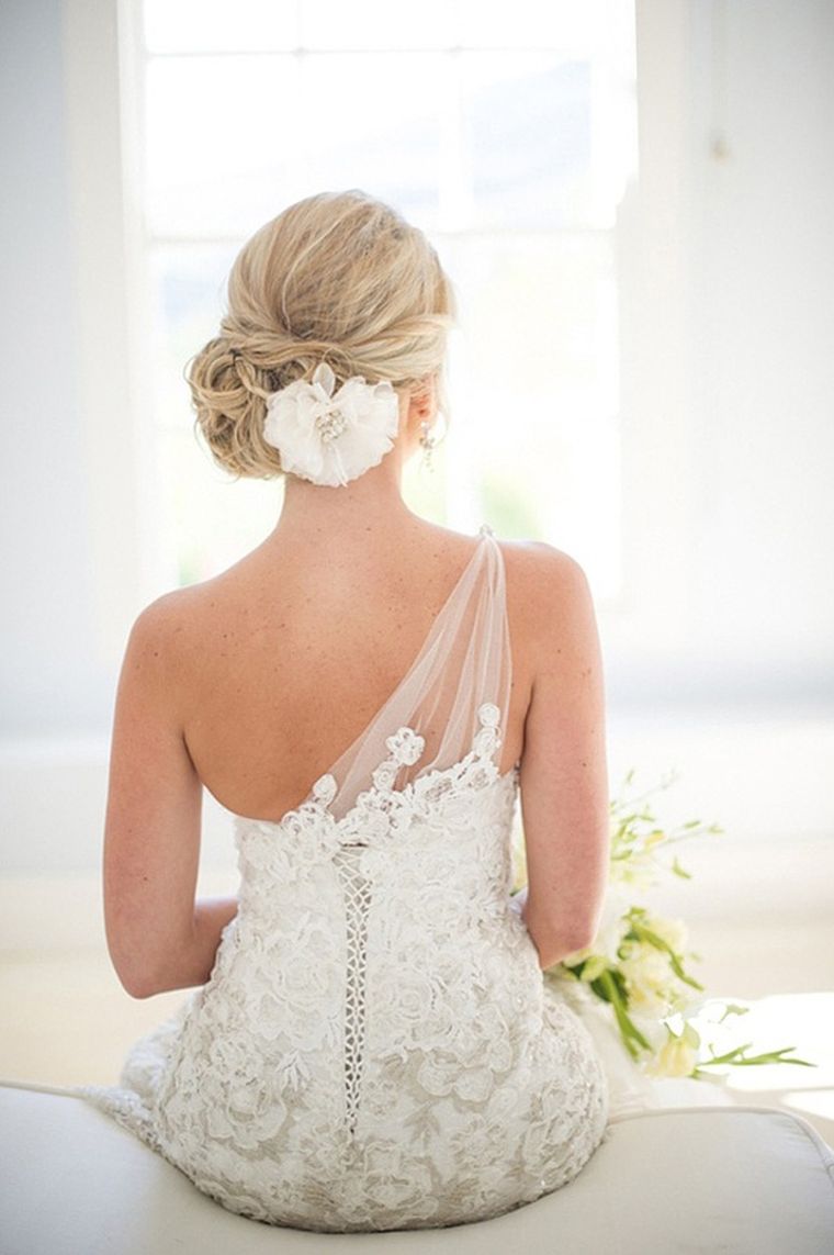 peinge-gėlė-vestuvių suknelė-backless bandelė