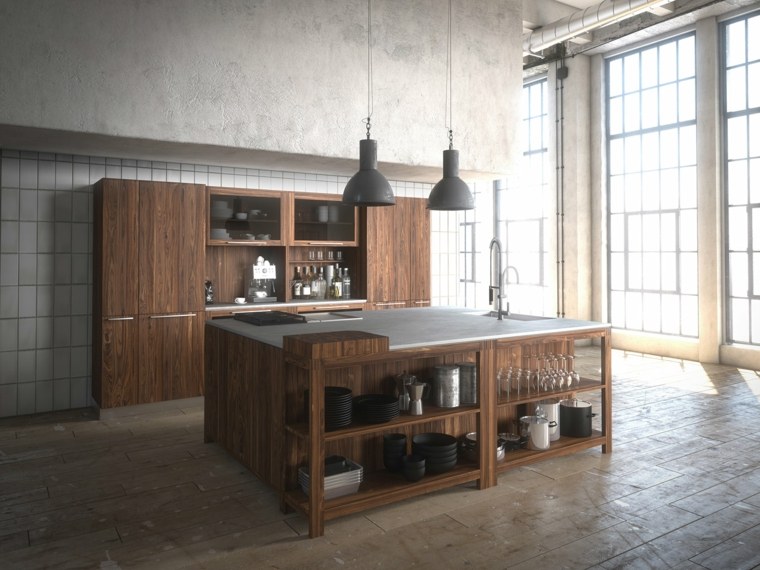 modello di cucina moderna in legno
