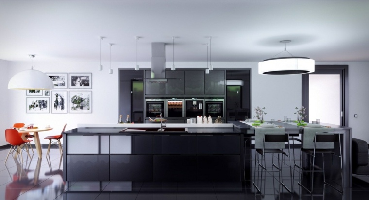 idee per decorare la cucina in stile scandinavo nero