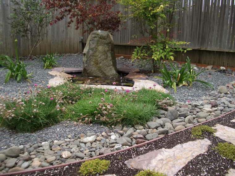 szabadtéri kerti kavics ötlet kerti szökőkút szabadtéri deco tér