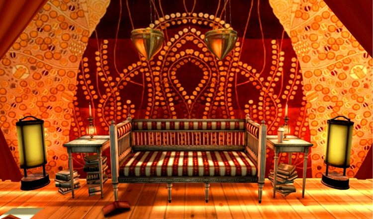 Marokkói kanapé design nappali