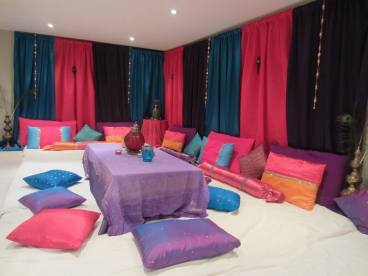 Marokkói deco ihletésű nappali
