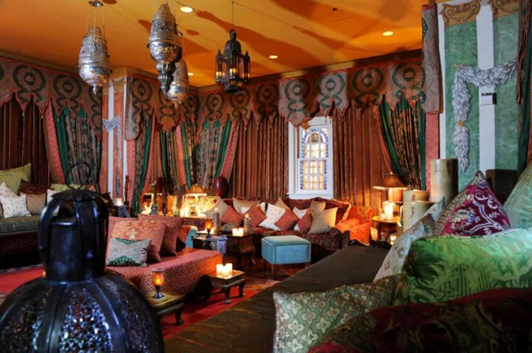 nagy nappali marokkói stílusban