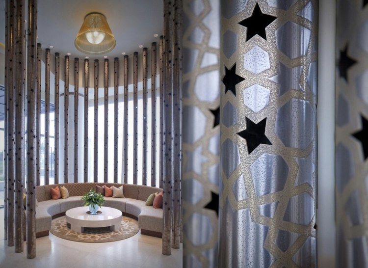modern marokkói nappali dekoráció