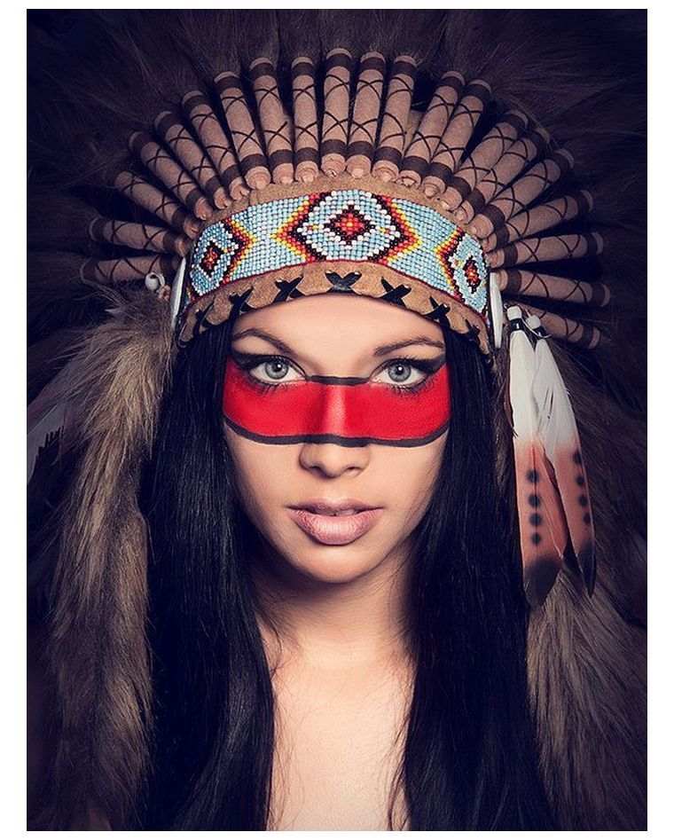 šminka-žena-slika-lice-amerindijka