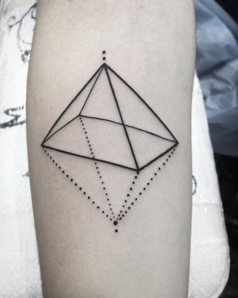 laisvo geometrinio modelio architektūros tatuiruotės modelis