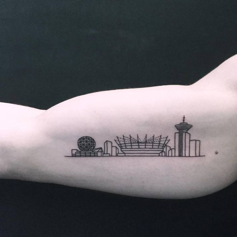 tattoo-original-man-arm-theme-architecture-idees