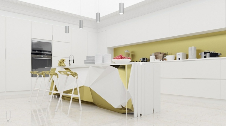 design moderno dell'isola della cucina
