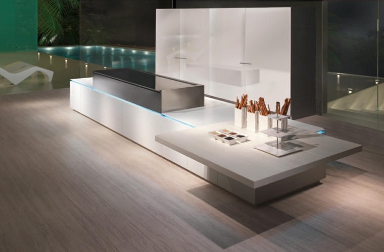 nuotrauka virtuvės dekoro minimalistinio stiliaus centrinė sala