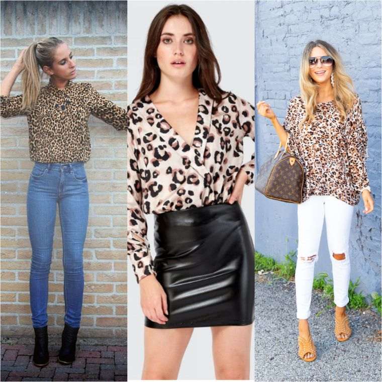 leopard bluza s manimalnim uzorcima