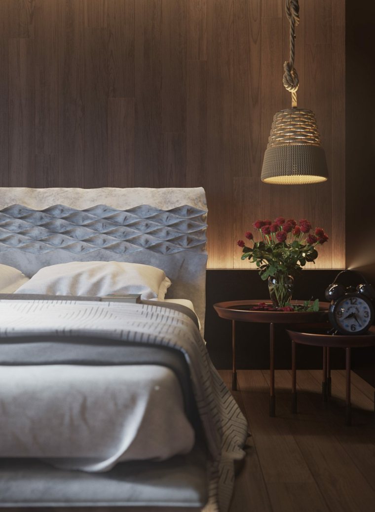 lampada da parete in legno camera da letto deco stile contemporaneo