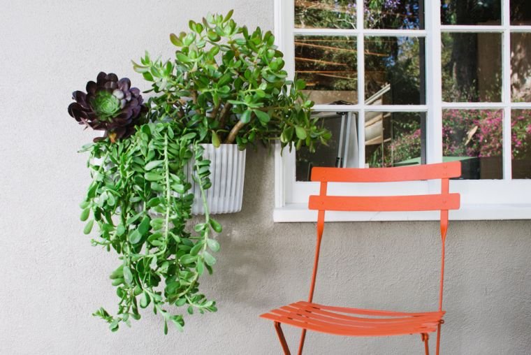 屋外-植物-壁-日曜大工-植木鉢-壁-装飾-ハンギング-庭-植物